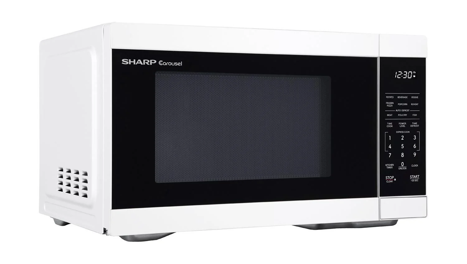 SMC1161KW Sharp 1.1 cu. ft. 1000W White Countertop Microwave Oven - Image 3