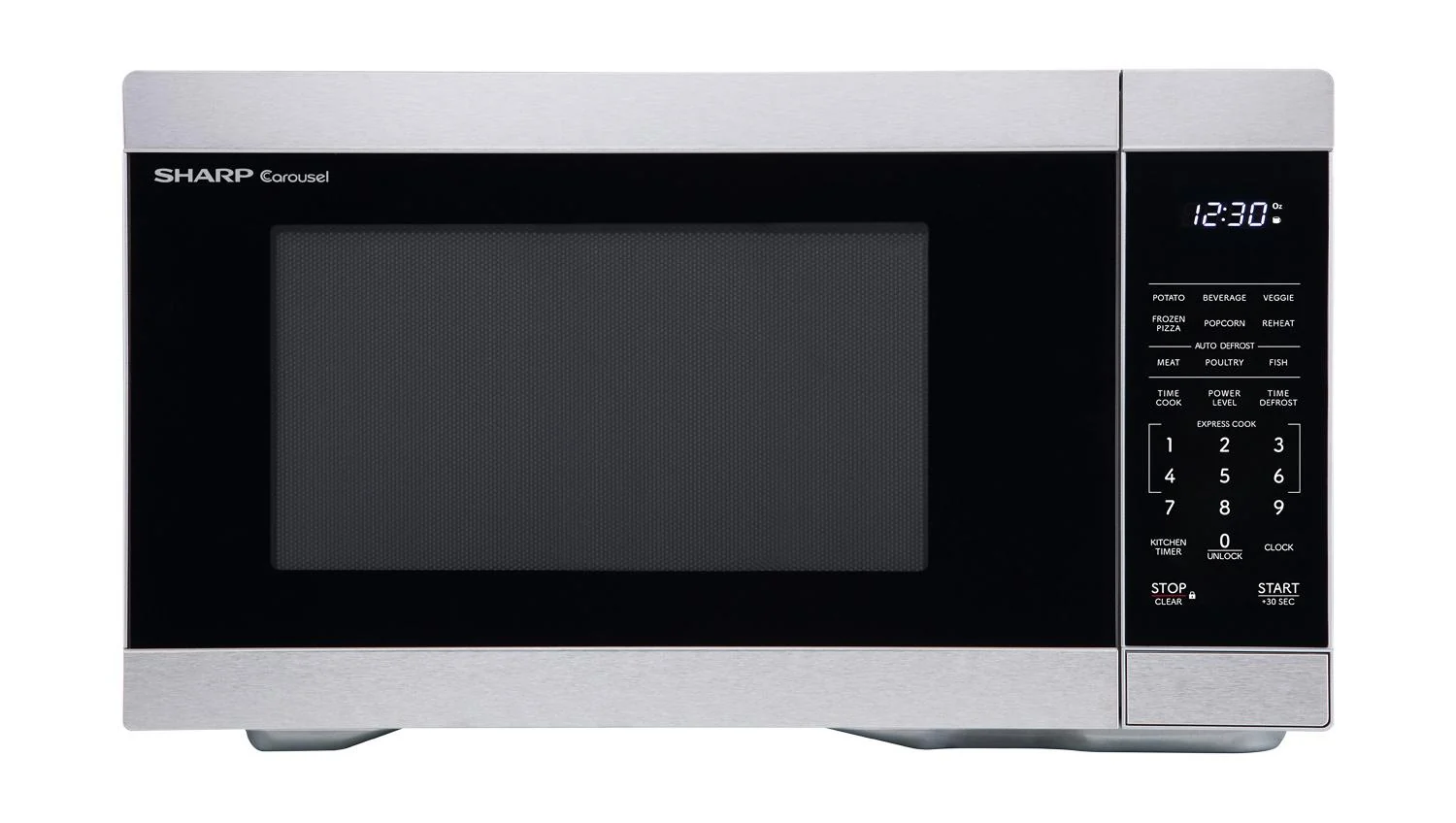 SMC1162KS Sharp 1.1 cu. ft. 1000W Stainless Steel Countertop Microwave Oven - Image 2