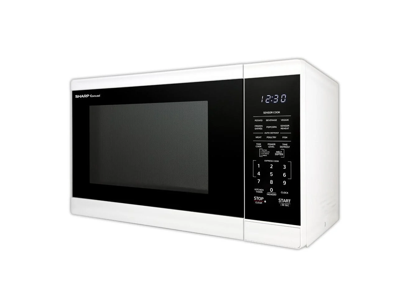 Sharp SMC1461HW 1.4 cu. ft. White Countertop Microwave Oven - Image 6