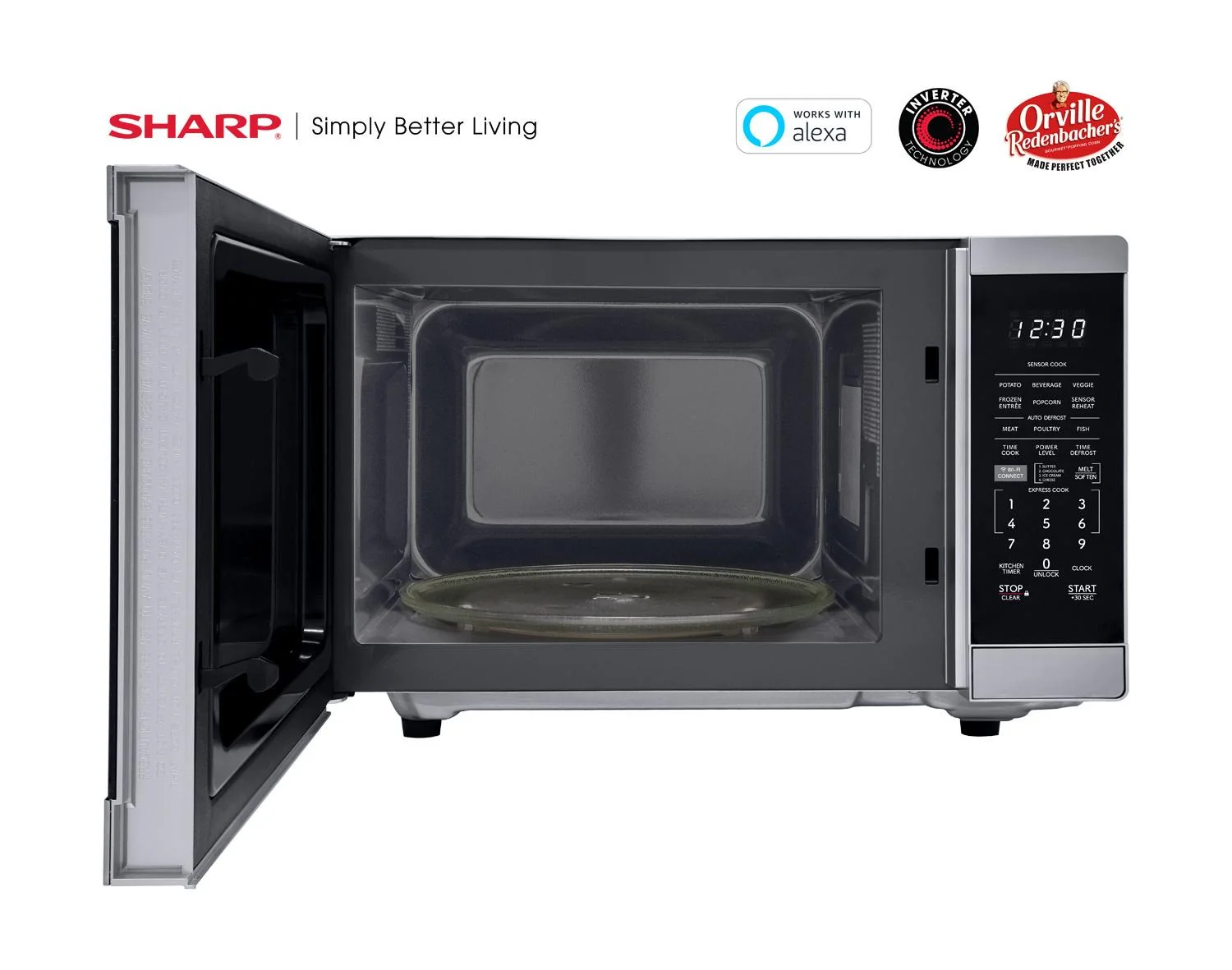 SMC1469KS Sharp 1.4 cu. ft. 1100W Smart Stainless Steel Microwave Oven with Inverter Technology - Image 6