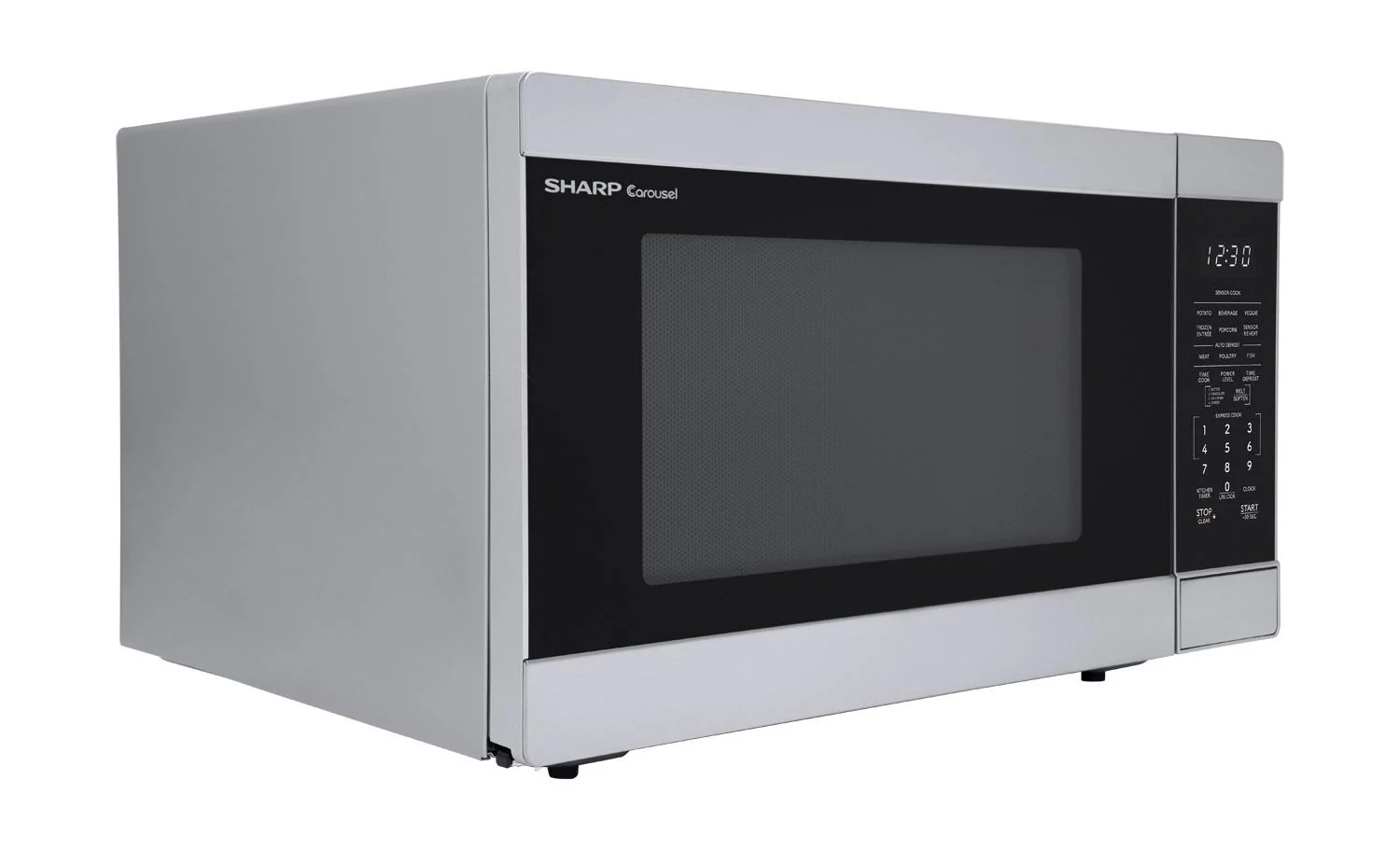 SMC1662KS Sharp 1.6 cu. ft. 1100W Stainless Steel Countertop Microwave Oven - Image 3