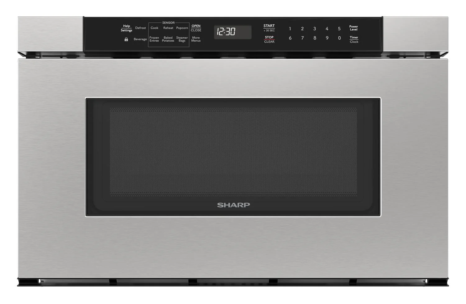 SMD2420MS Sharp 24 in. 1.2 cu. ft. Built-In Microwave Drawer™ Oven in Stainless Steel