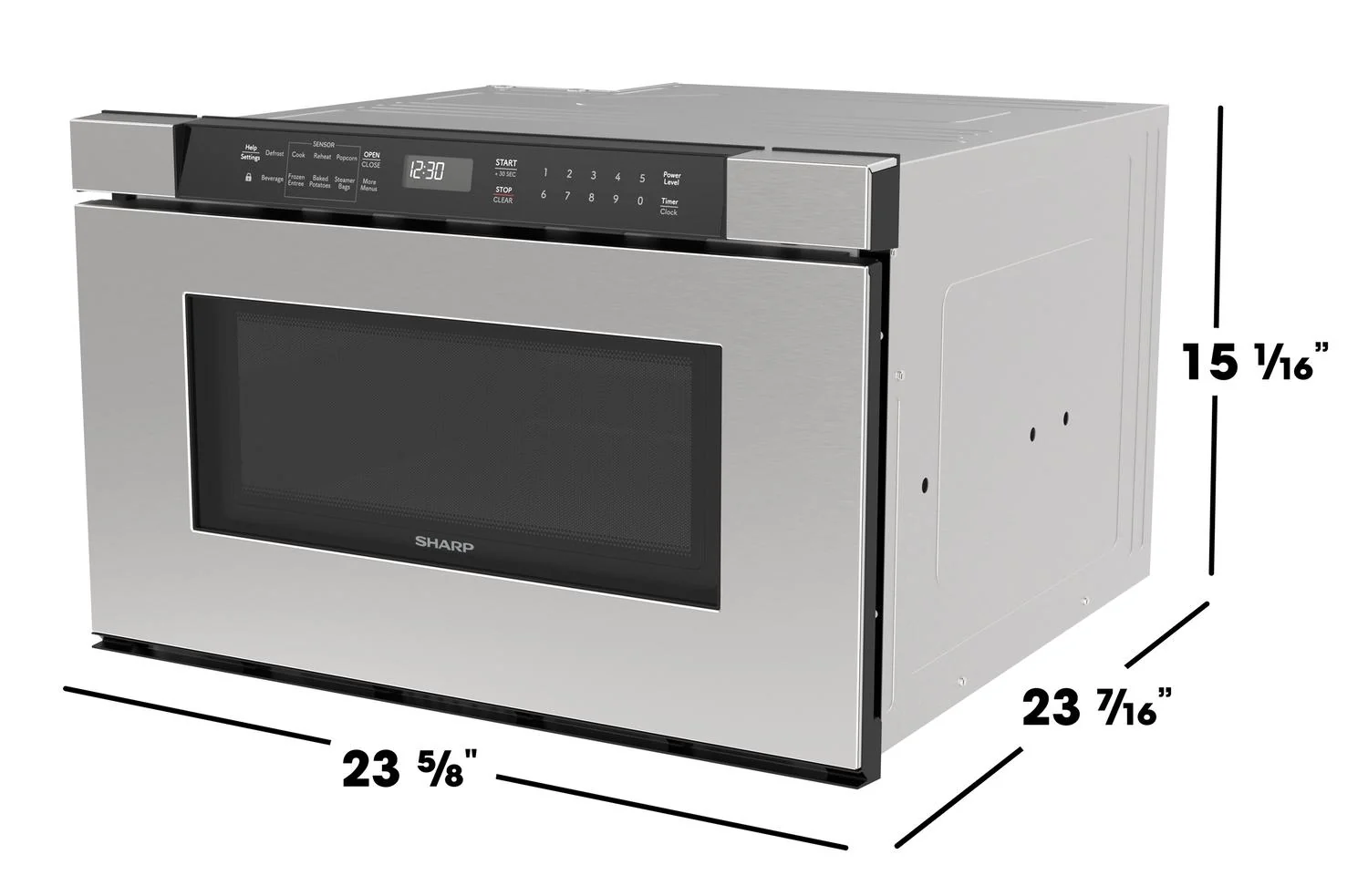 SMD2420MS Sharp 24 in. 1.2 cu. ft. Built-In Microwave Drawer™ Oven in Stainless Steel - Image 19