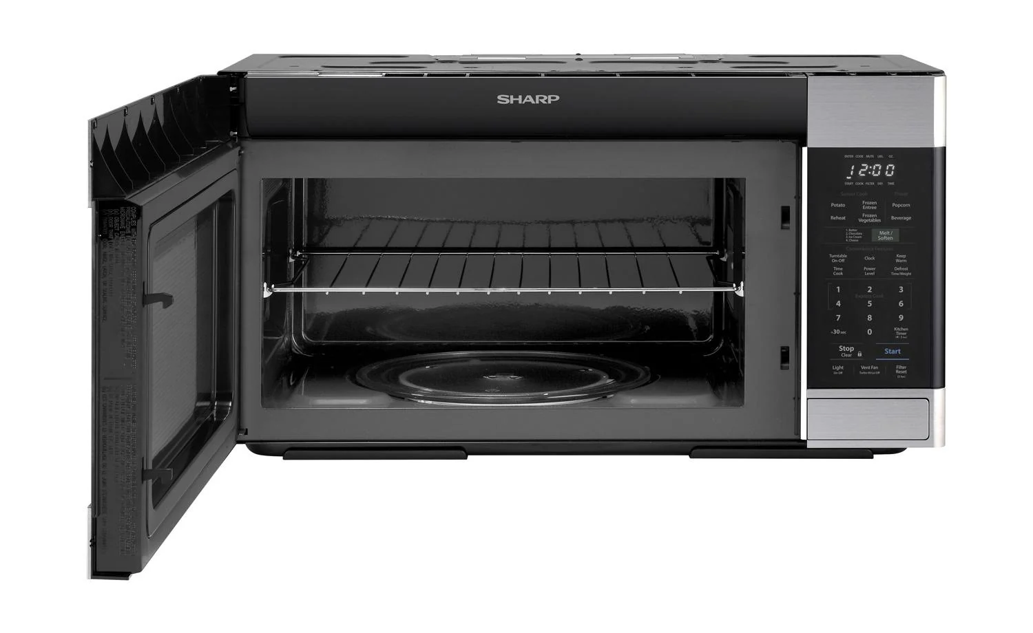 Sharp SMO1854DS 1.8 cu. ft. Stainless Steel 1100W Over-the-Range Microwave Oven - Image 4