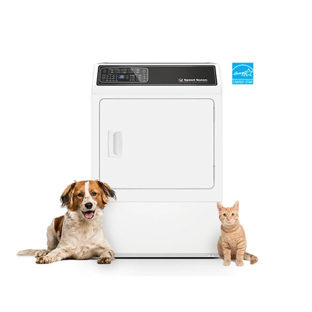 Speed Queen DF7004WE DF7 Sanitizing White Electric Dryer with Front Control Pet Plus™ Steam Over-Dry Protection Technology ENERGY STAR® Certified 5-Year Warranty