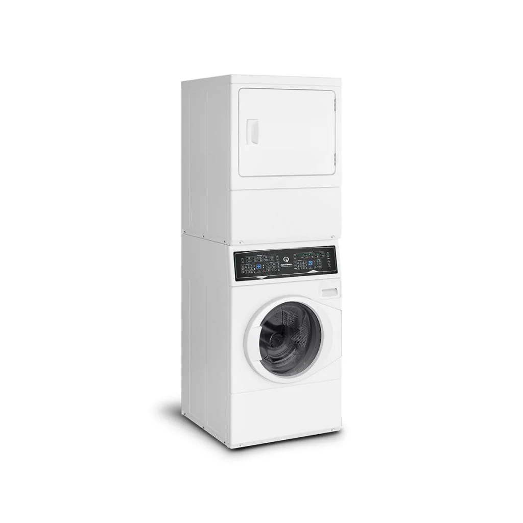 Speed Queen SF7007WE SF7 Stacked White Washer - Electric Dryer with Pet Plus  Sanitize  Fast Cycle Times  5-Year Warranty - Image 3