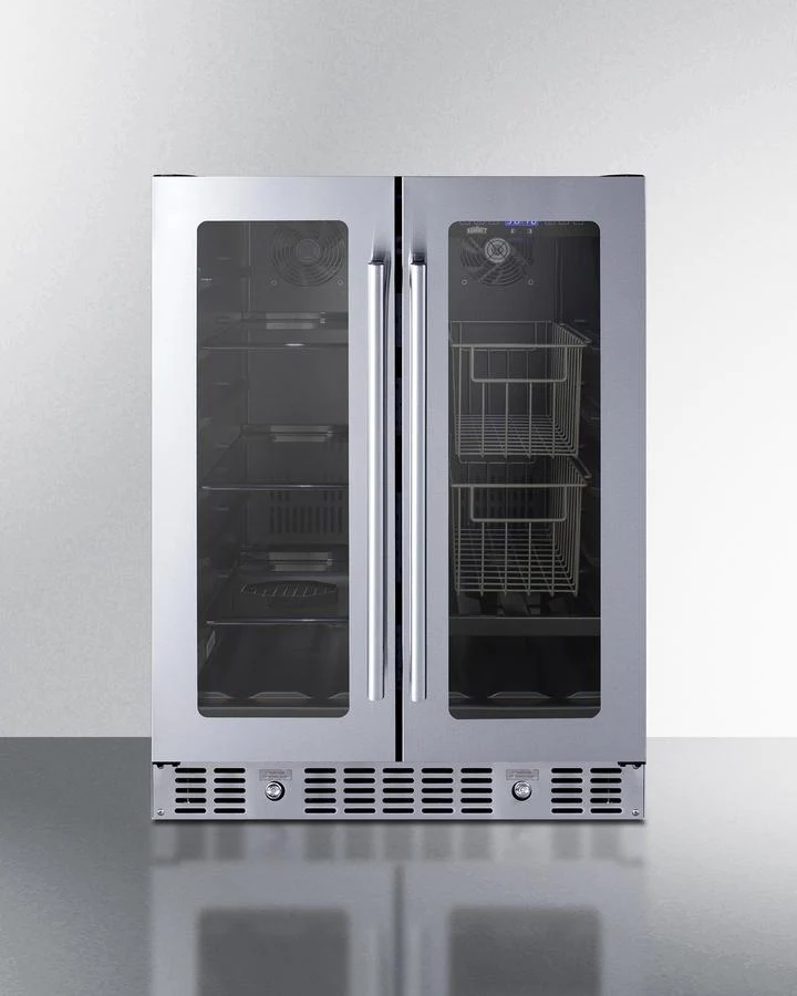Summit ALFD24WBVPANTRY 24" Built-in Dual-zone Produce Refrigerator, ADA Compliant