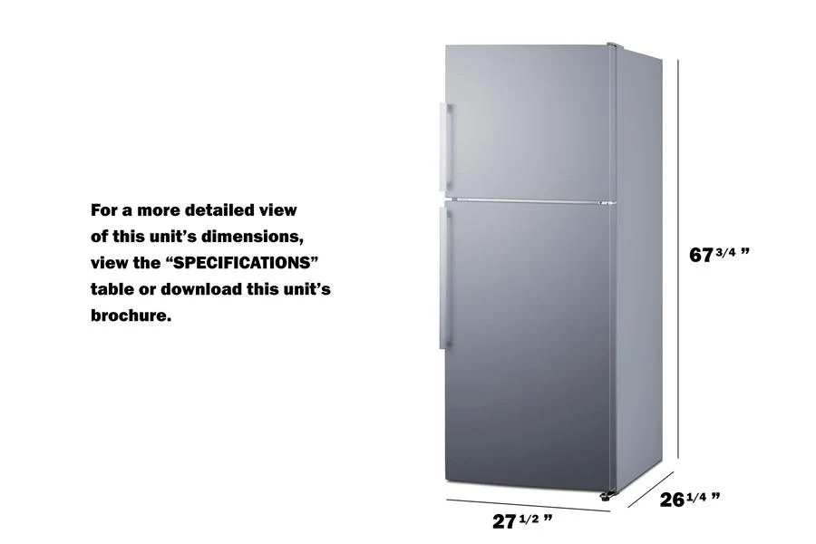 Summit FF1514SSIM 28" Wide Top Mount Refrigerator-freezer With Icemaker - Image 5