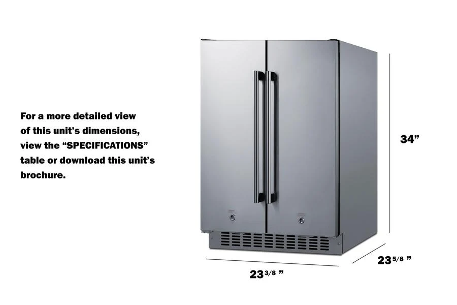 Summit FFRF24SSCSS 24" Wide Built-in Refrigerator-freezer - Image 9