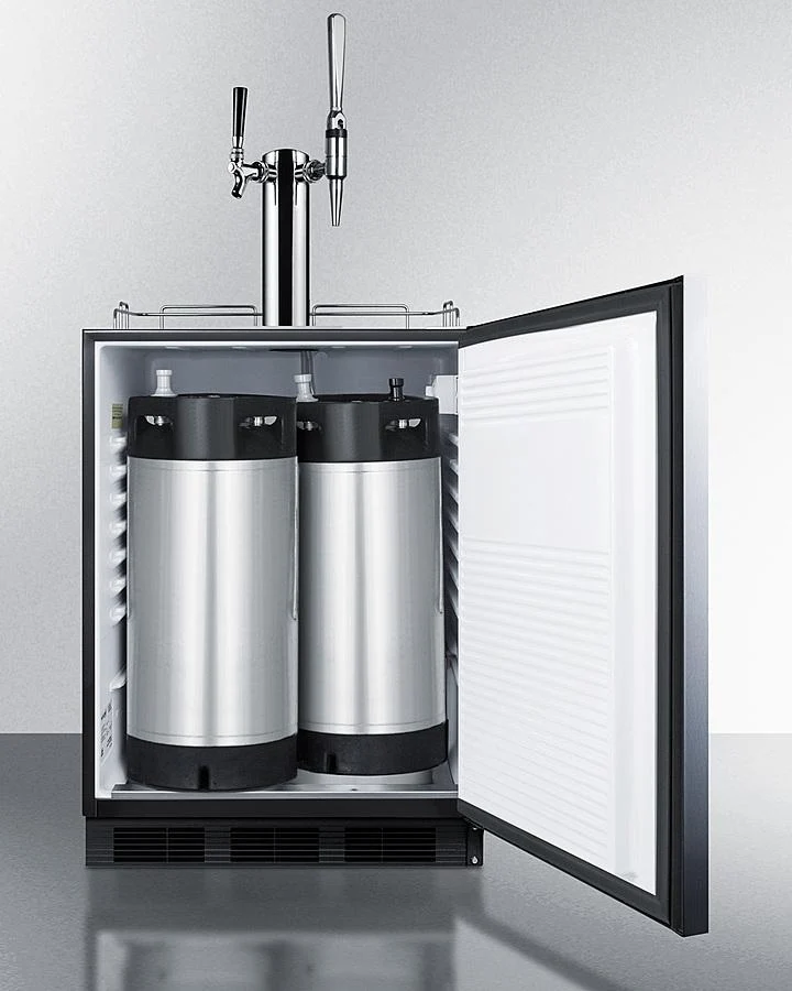 Summit SBC58BLBIADACMTWIN 24" Wide Built-in Coffee Kegerator, ADA Compliant - Image 2