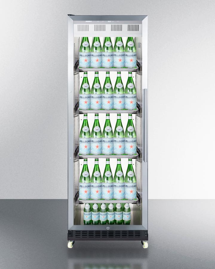 Summit SCR1401LHRICSS 24" Wide Mini Reach-in Beverage Center With Dolly - Image 5