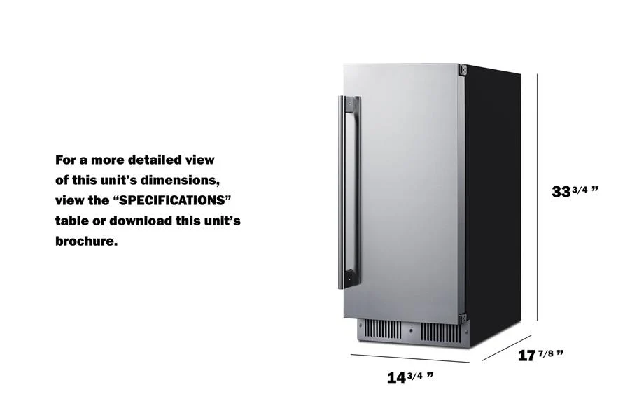 Summit SDHR1534 15" Wide Built-in All-refrigerator - Image 7