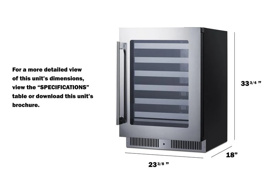 Summit SDHW2442LHD 24" Wide Built-in Wine Cellar - Image 11