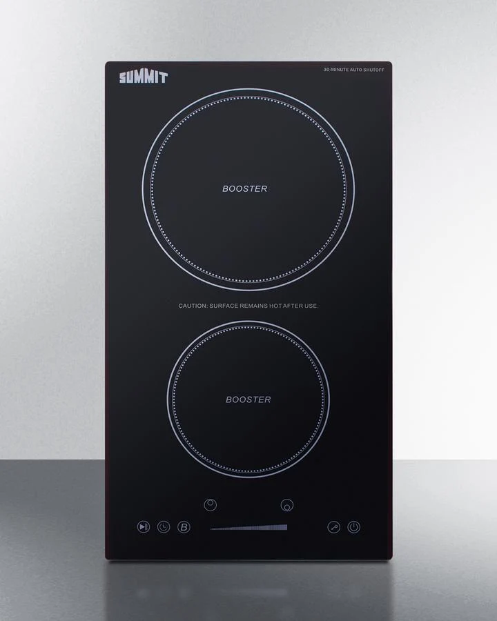 Summit SINCH230V2B 12" Wide 208-240v 2-zone Induction Cooktop With Safety Shutoff