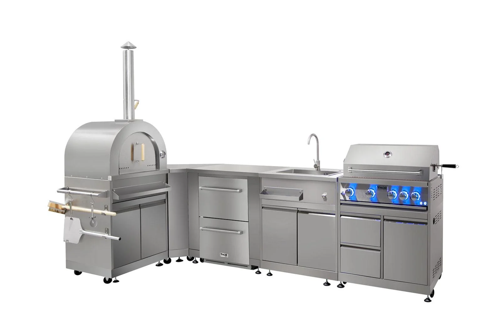 MK07SS304 Thor Kitchen Outdoor Kitchen Pizza Oven and Cabinet - Image 4