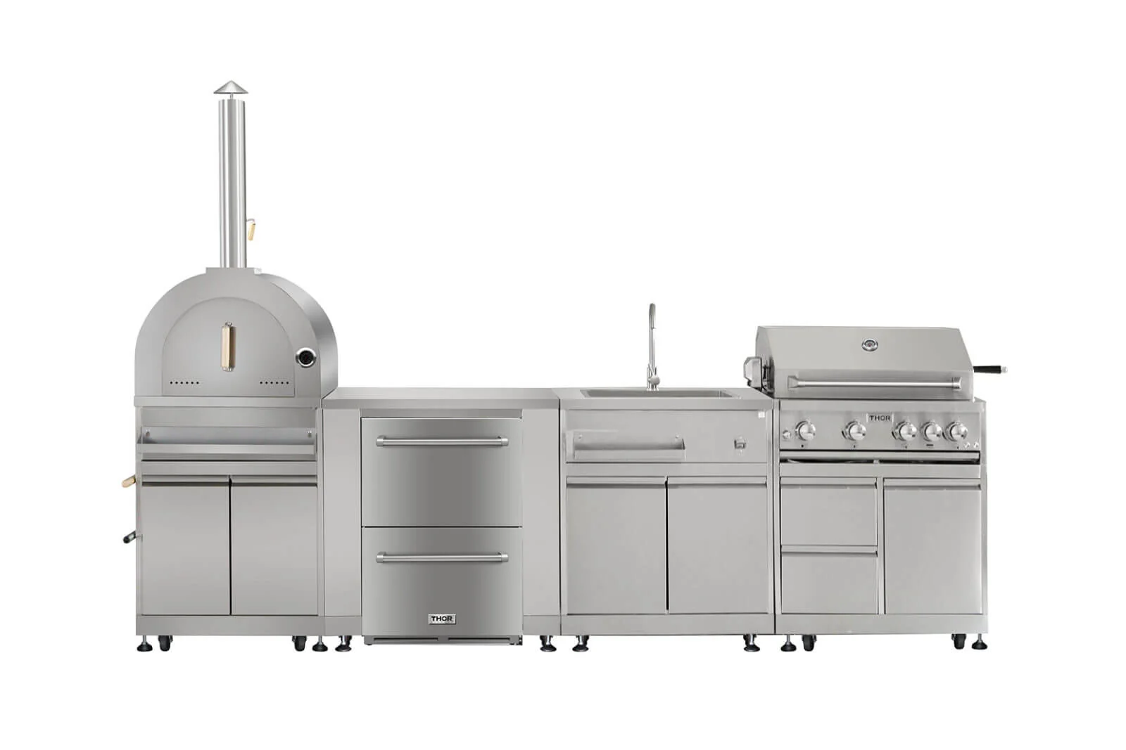 MK07SS304 Thor Kitchen Outdoor Kitchen Pizza Oven and Cabinet - Image 5