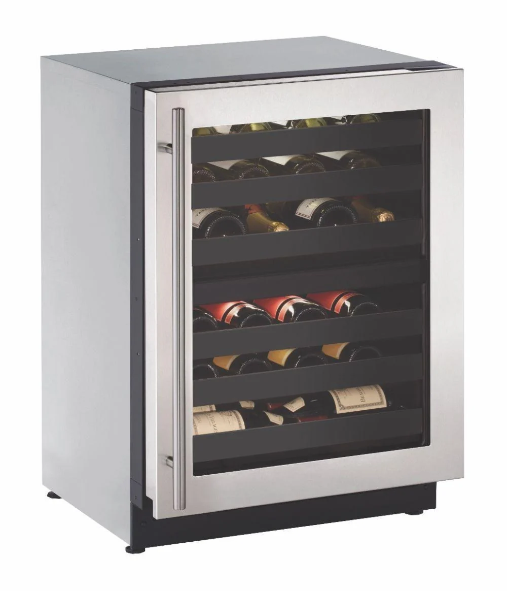 U-Line U2224ZWCS15B 2224zwc 24" Dual-zone Wine Refrigerator With Stainless Frame Finish and Left-hand Hinge Door Swing and Lock (115 V/60 Hz) - Image 2