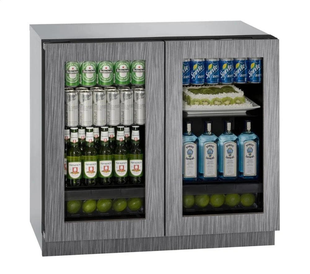 U-Line U3036RRGLINT00A 36" Glass Door Refrigerator Integrated Frame Double Doors - Image 3