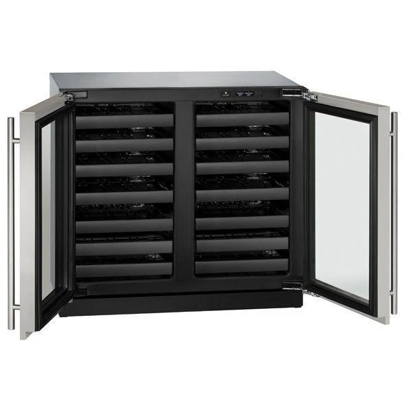 U-Line U3036WCWCS00B 3036wcwc 36" Dual-zone Wine Refrigerator With Stainless Frame Finish (115 V/60 Hz) - Image 3