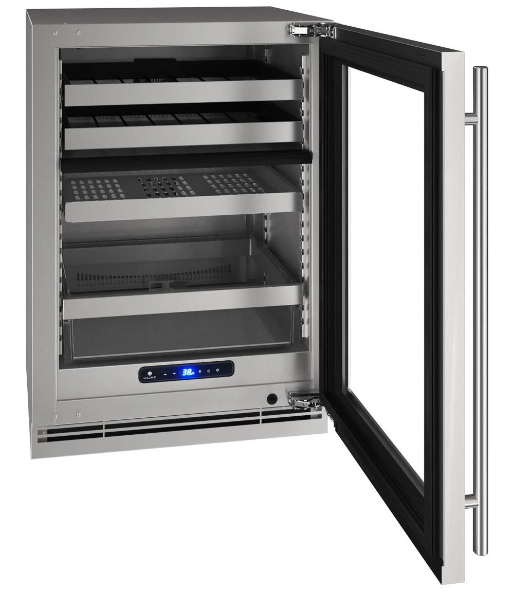 U-Line UHBD524SG01A Hbd524 24" Dual-zone Beverage Center With Stainless Frame Finish and Field Reversible Door Swing (115 V/60 Hz) - Image 3