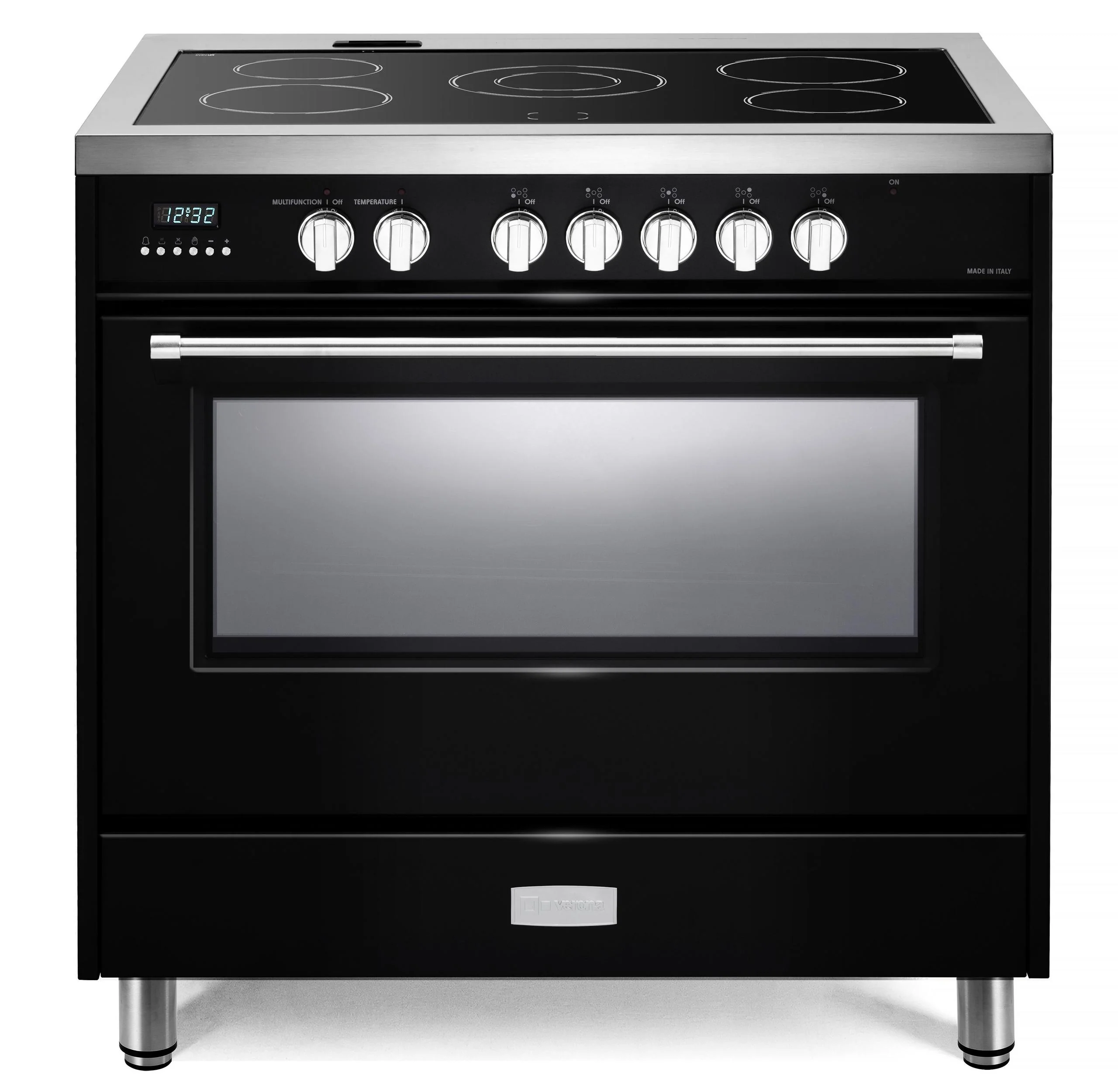 Verona VDFSEE365GB Designer 36" Electric Glass Top Range - Gloss Black