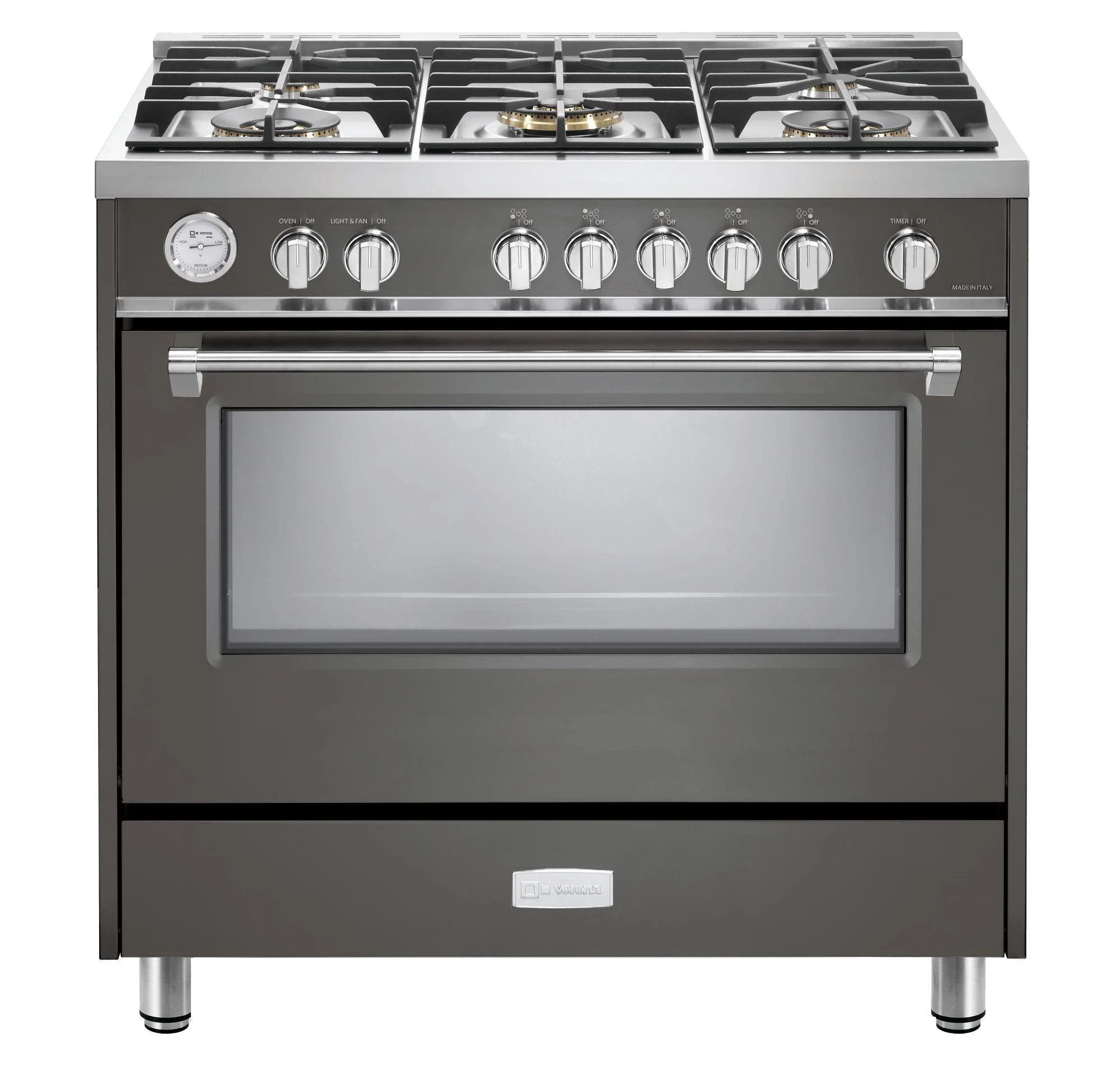 Verona VDFSGG365SG Designer 36" Gas Single Oven Range - Slate Gray