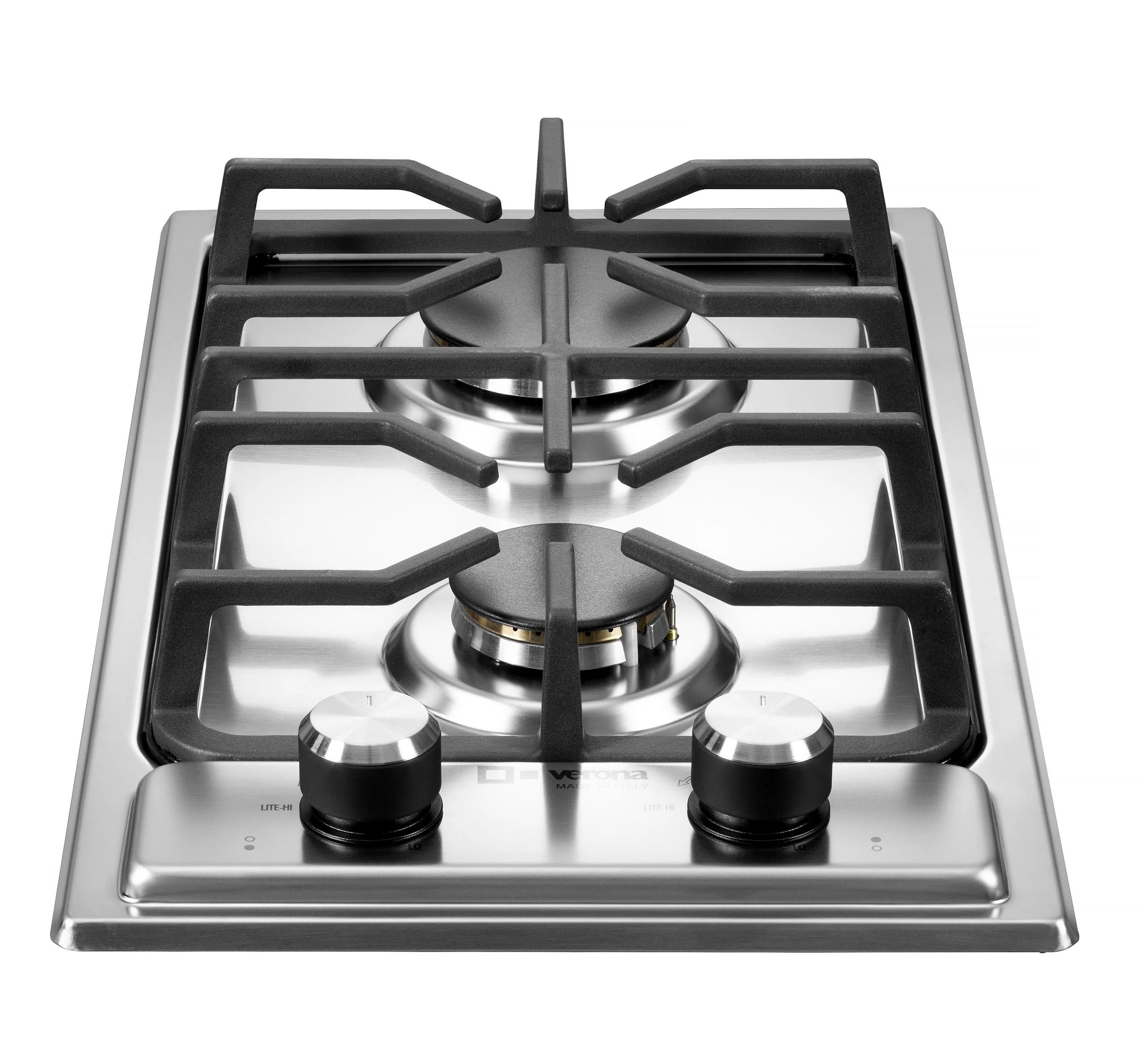 VDGCT212FSS Verona 12" Designer Gas Cooktop - Brass Burners - SS