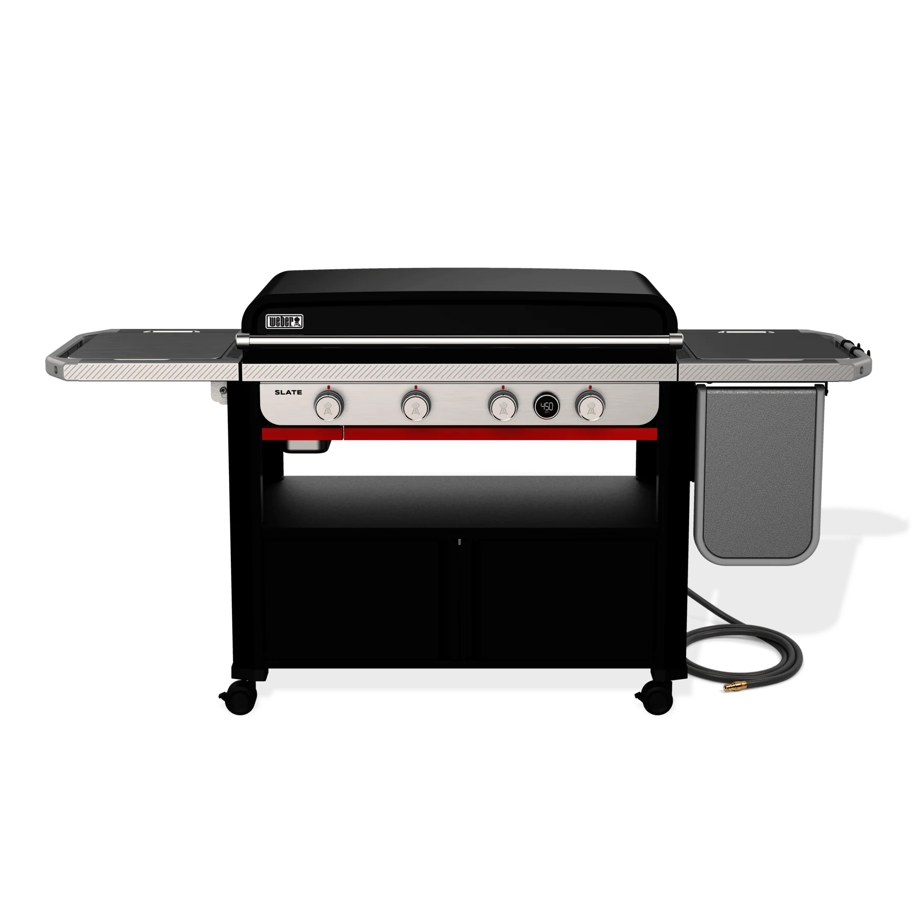 Weber 1501350 Slate® 36" Rust-Resistant Griddle with Flip-Up Side Table (Natural Gas) - Black