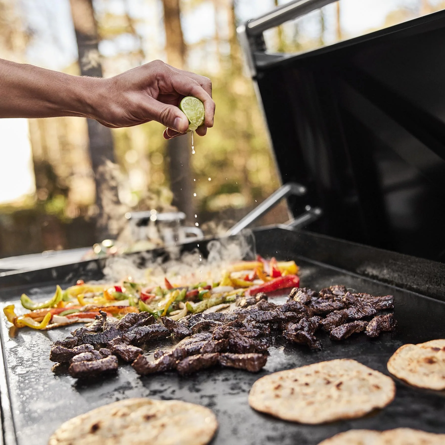 Weber 1501350 Slate® 36" Rust-Resistant Griddle with Flip-Up Side Table (Natural Gas) - Black - Image 6