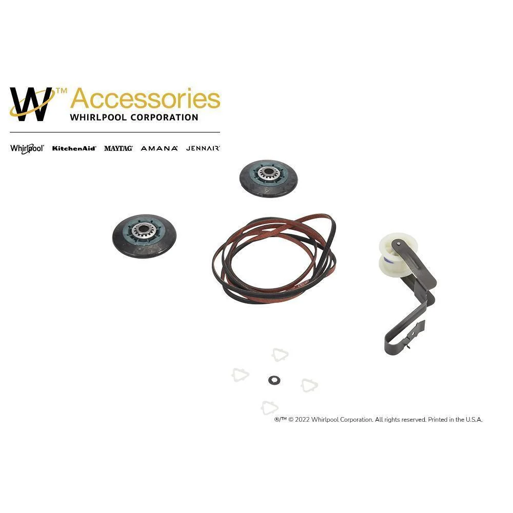 Whirlpool 4392065RC Dryer Maintenance Kit for 29-IN Models - Includes an Idler Pulley, Belt, and Rollers - Image 4