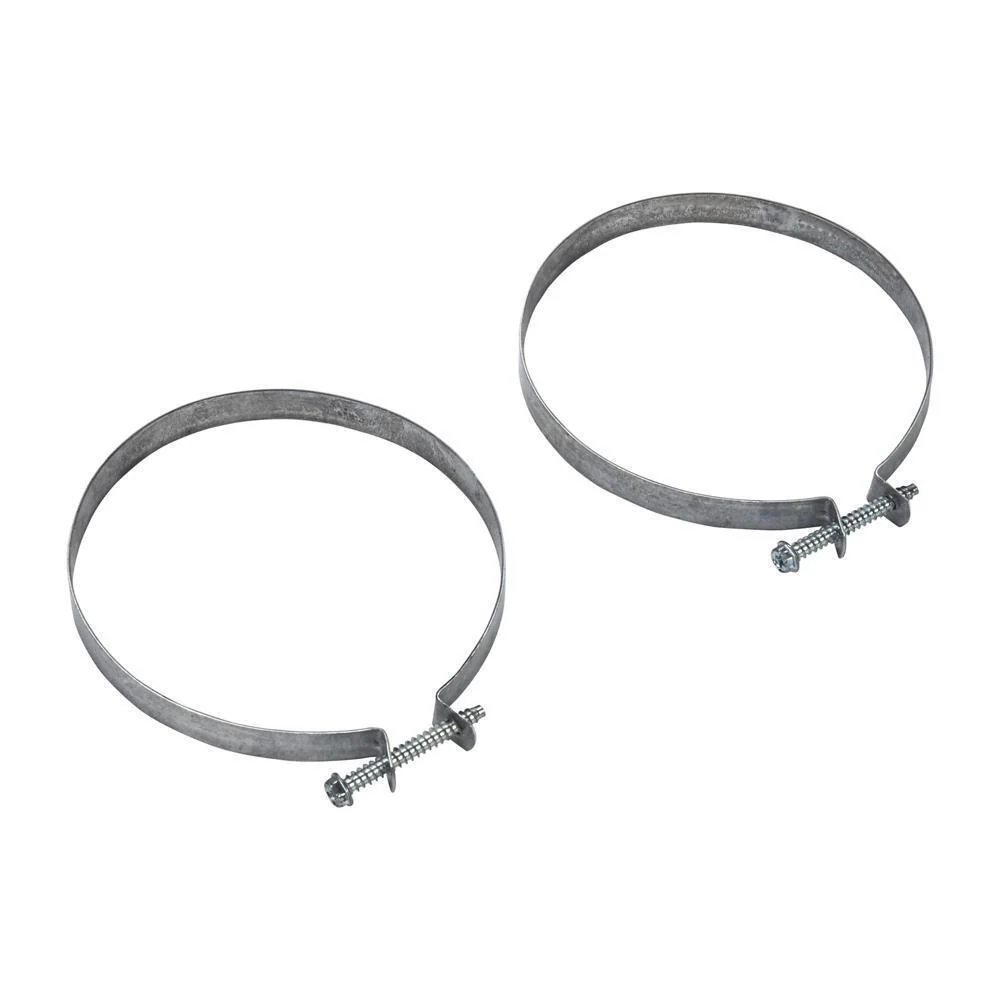 Whirlpool 4396008RP 4" Stainless Steel Dryer Vent Hose Clamps with Phillips/hex head screw - 2 pack
