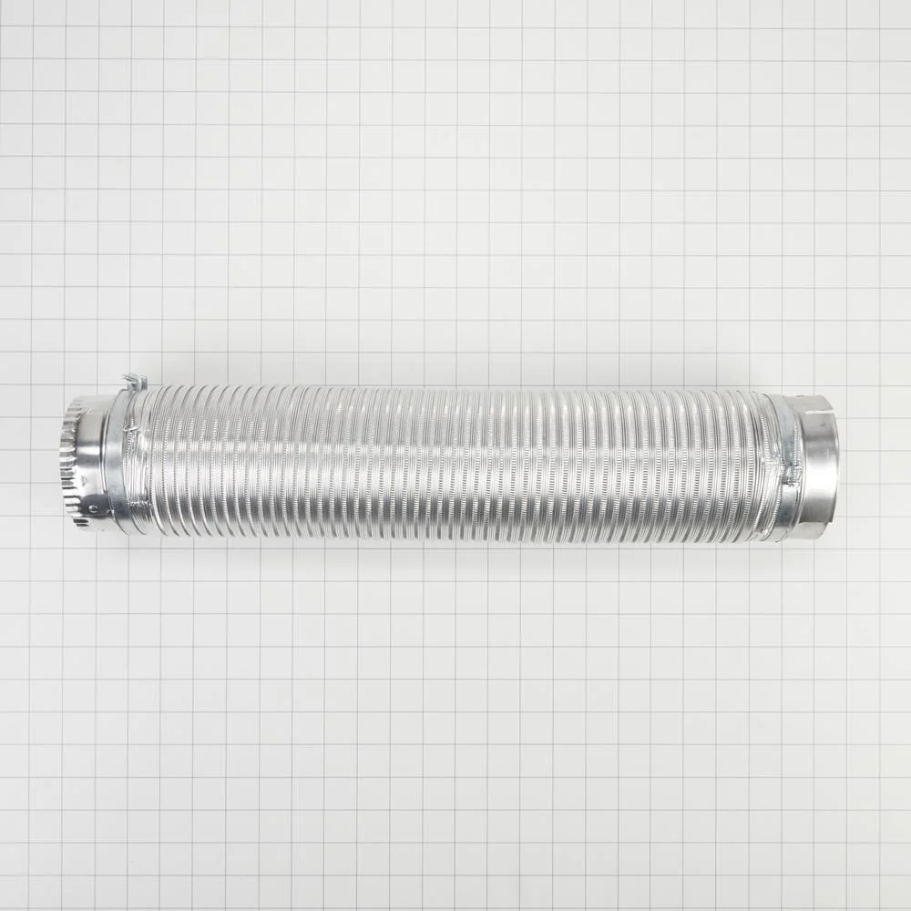Whirlpool 4396010RP 6' Dryer Exhaust Duct of snap-lock metal, with 1 male fitting and 1 female fitting for standard 4" exhaust openings - Image 2