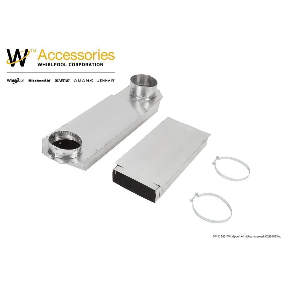 Whirlpool 4396014 29"-50" Dryer Telescoping Vent Periscope for 2.5" clearance, with 1 male snap-lock fitting and 1 draw-band collar - Image 7