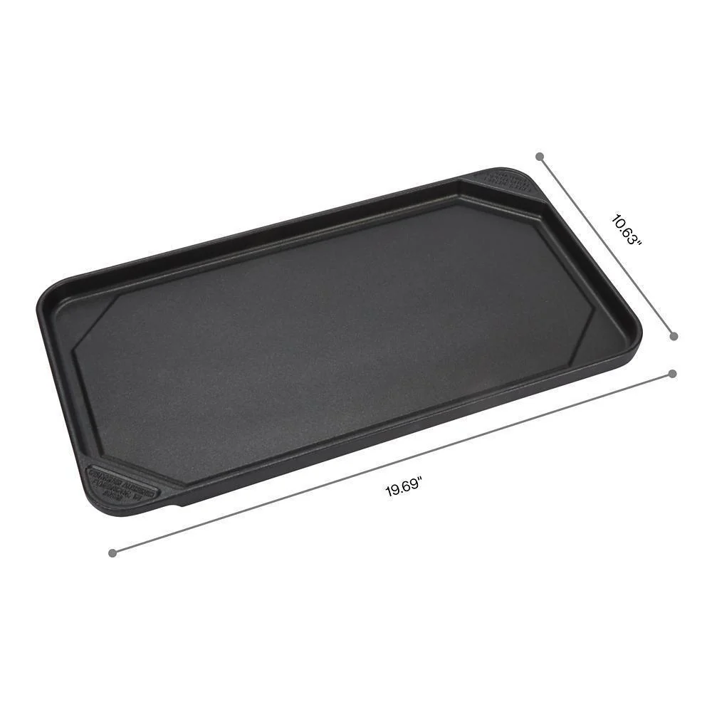 Whirlpool 4396096RB Range/Cooktop Griddle Non-Stick Cast Aluminum - Black for All 2-Burner Cooking Surfaces Except Induction (1-IN H X 19 1/2-IN W X 11-IN D) - Image 6