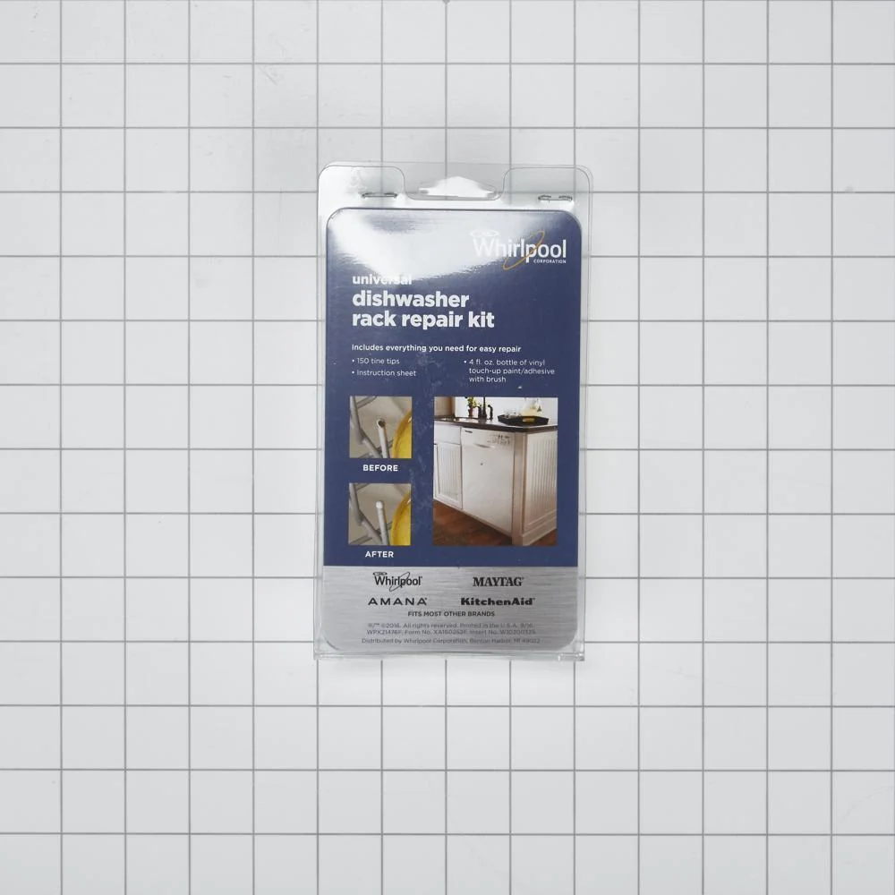 Whirlpool 4396838RC Dishwasher Rack Repair Kit with White Tine Tips and Vinyl Touch-up Paint - Repairs Two Racks and Cover Scratches - Image 2