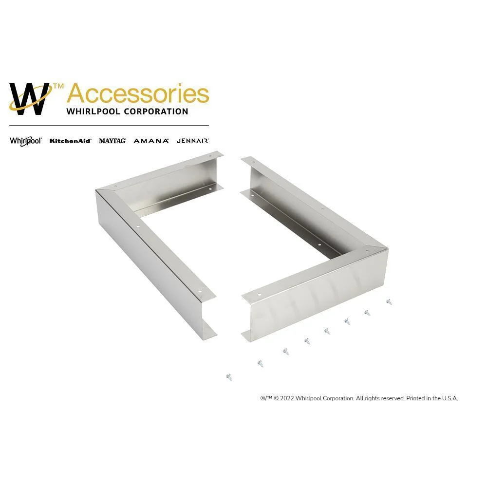 Whirlpool 8171339 Microwave Side Panel Kit, Stainless Steel, for 36" W openings under 12" cabinets, fits 30" JMC2430DS and JMC2430DP - Image 6