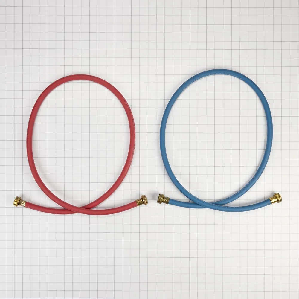 Whirlpool 8212545RP 5' Rubber washer fill hoses rated 1000 PSI with 2 female connections and built-in O-Rings - 2 pack - Image 8