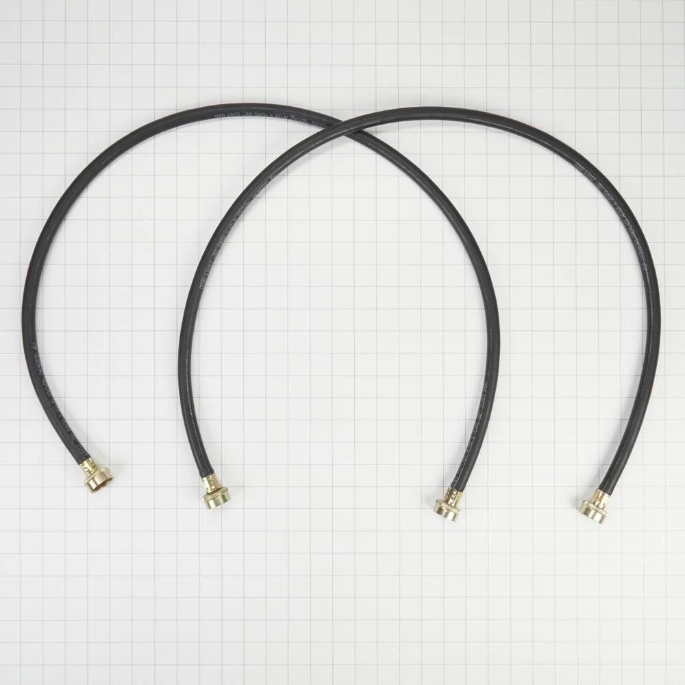 Whirlpool 8212546RP 4' Black Washer Inlet Hoses 1050 PSI - 2 Pack - Image 2
