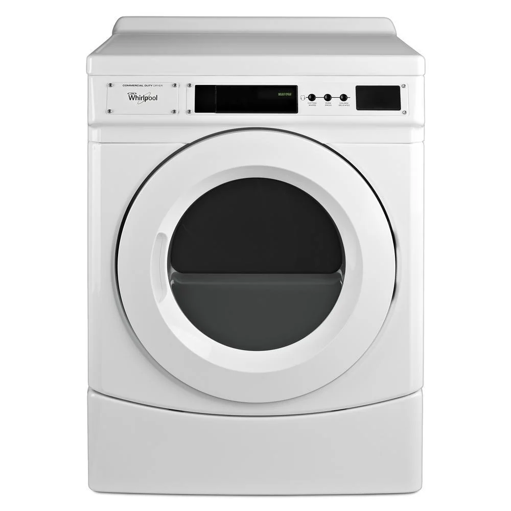 Whirlpool CGD9160GW 27" Commercial Gas Front-Load Dryer, Non-Vend