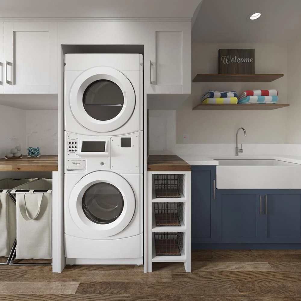 Whirlpool CGT9100GQ Commercial Gas Stack Washer/Dryer, Card Reader-Ready - Image 6