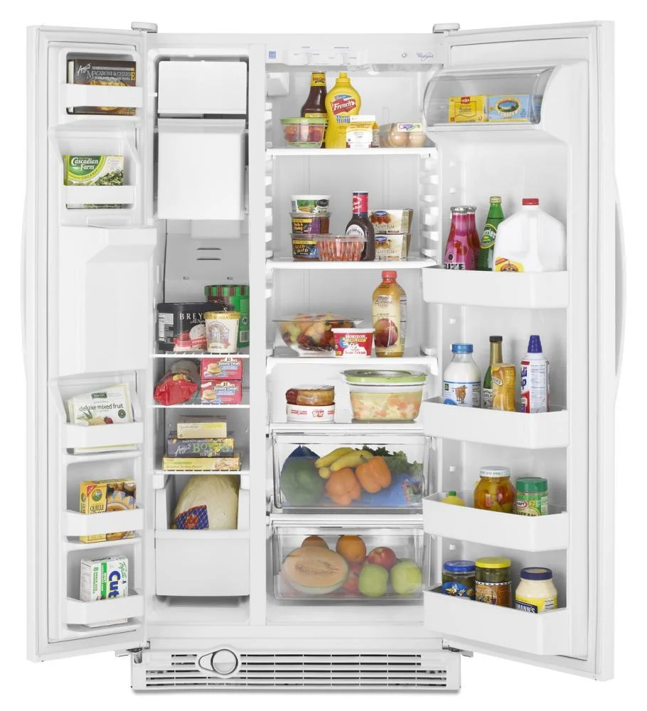 Whirlpool ED2KVEXVB 22 cu. ft. Side-by-Side Refrigerator with Full-Width Adjustable Slide-Out SpillGuard Glass Shelves - Image 3