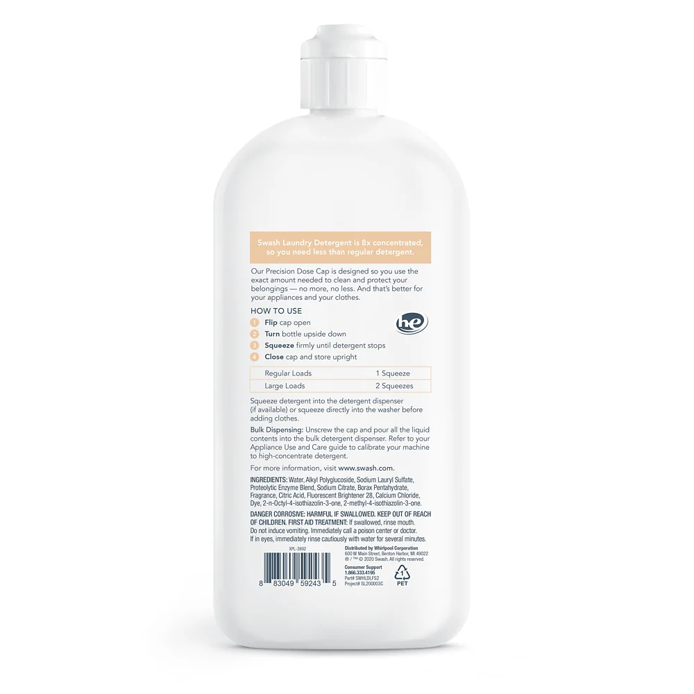 Whirlpool SWHLDLFS2 Swash® Smells Like Vacation HE Ultra-Concentrated Liquid Laundry Detergent - Image 2