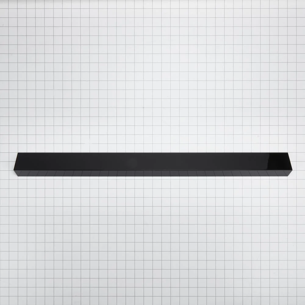 Whirlpool W10113902A 30" Slide-in Range Rear Trim Kit, Black, with (1) metal trim piece and installation instructions - Image 2