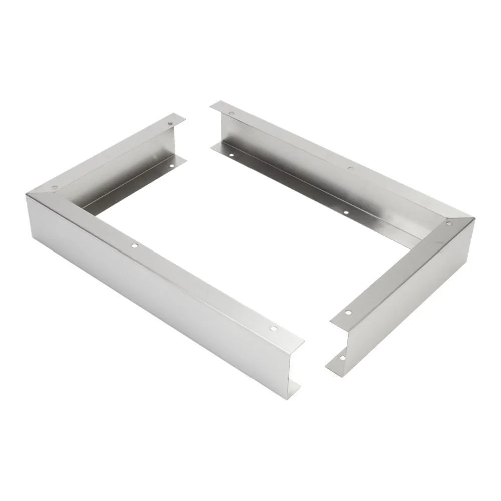 Whirlpool W10164745 3" X 17 1/4" X 11" Over-The-Range Microwave Trim Kit with stainless steel trim pieces, mounting hardware, & instructions