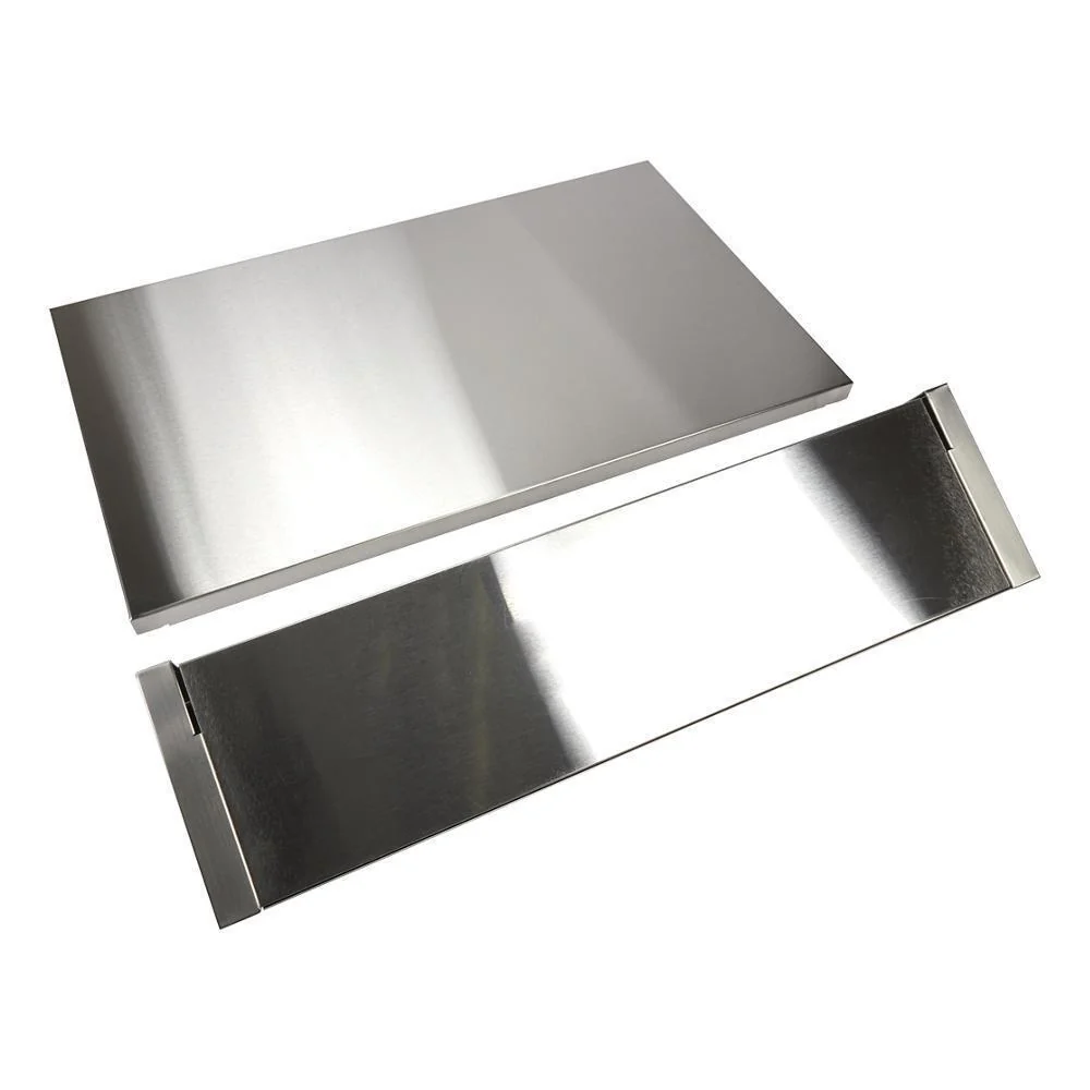 Whirlpool W10225949 Stainless Steel Backsplash with Dual Position Shelf, measures 36" W x 22" H - for 36" Range or Cooktop