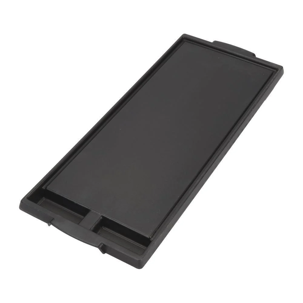 Whirlpool W10432544 Range Griddle - Black with Non-Stick Surface Cast Aluminum, 2-Divided Grease Wells and Recessed Drain Channels (1-IN H X 7 3/4-IN W X 19 3/4-IN D)