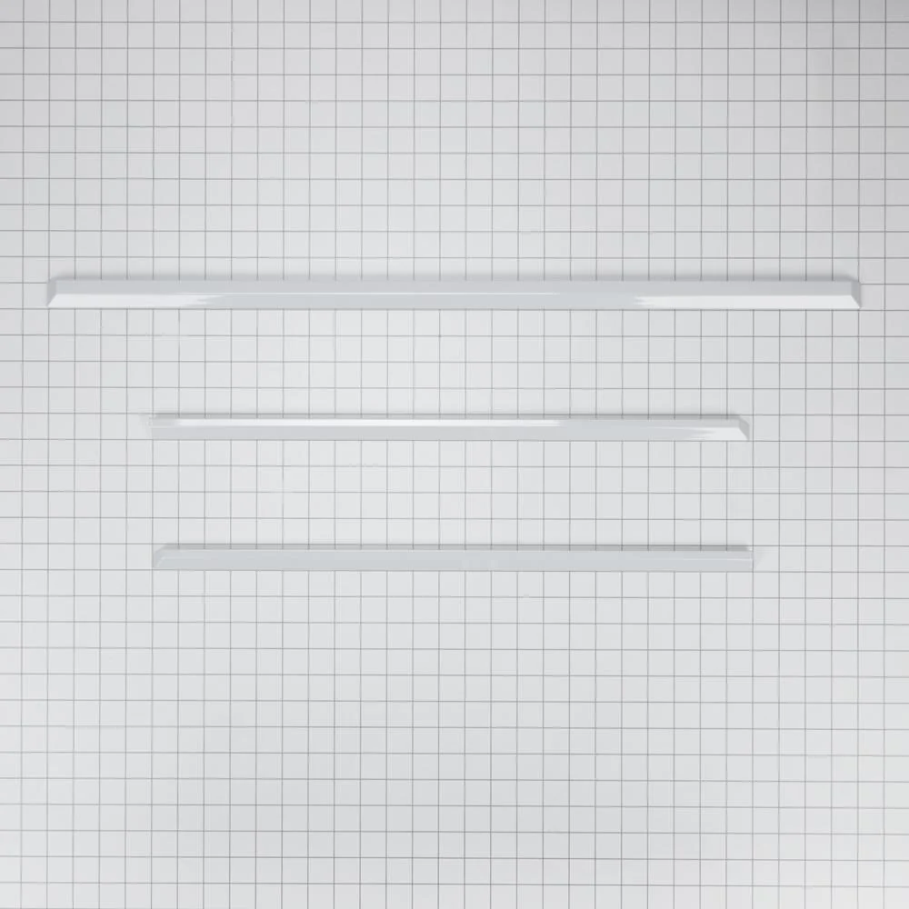 Whirlpool W10675027 30" Slide-in Range Trim Kit, White, with (1) 30" L trim piece, (2) 20" L trim pieces, and installation instructions - Image 2