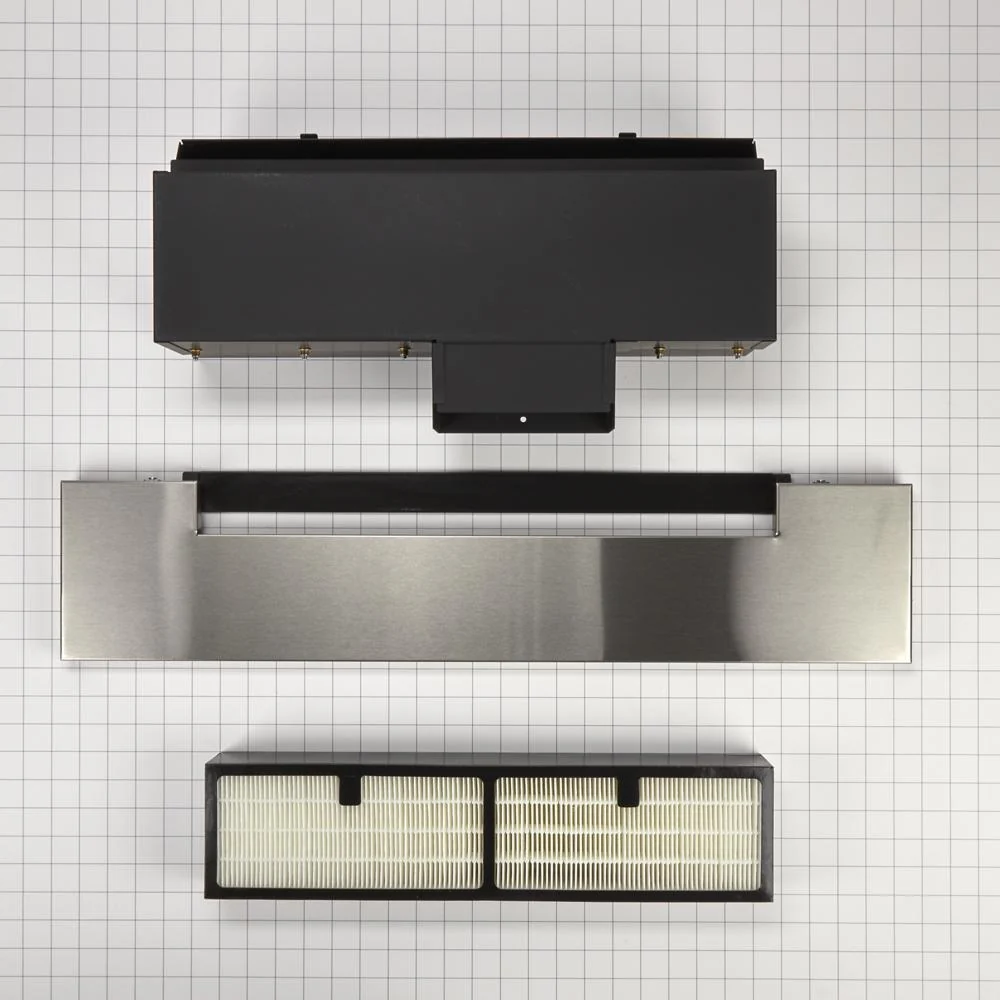 Whirlpool W10748976 Range Ductless Downdraft Vent Kit, Stainless Steel, fits JES1750ES, JDS1750ES, and JDS1750EP, Size: 29.8" L x 0.7" W x 6.3" H - Image 3