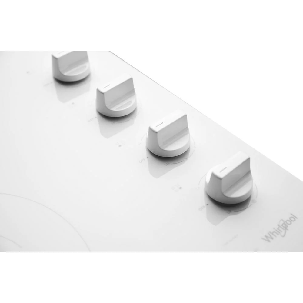 Whirlpool WCE55US0HW 30-inch Electric Ceramic Glass Cooktop with Dual Radiant Element - Image 3