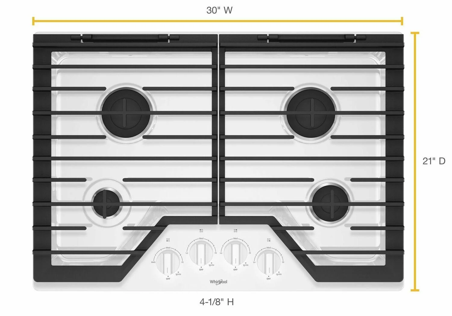 30-inch Gas Cooktop with EZ-2-Lift™ Hinged Cast-Iron Grates - Image 6